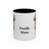 11oz Poodle Dog Mom Mug, Black, front view