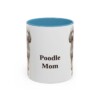 11oz Poodle Dog Mom Mug, Light Blue, front view