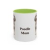 11oz Poodle Dog Mom Mug, Light Green, front view