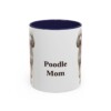 11oz Poodle Dog Mom Mug, Navy, front view