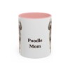 11oz Poodle Dog Mom Mug, Pink, front view