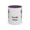 11oz Poodle Dog Mom Mug, Purple, front view