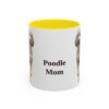 11oz Poodle Dog Mom Mug, Yellow, front view