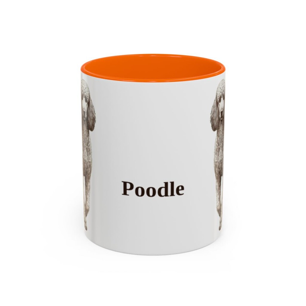 11oz-poodle-mug-orange 11oz poodle mug, Orange