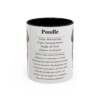 11oz Poodle Mug, Black, front view