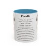 11oz Poodle Mug, Light Blue, front view