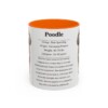 11oz Poodle Mug, Orange, front view