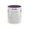 11oz Poodle Mug, Purple, front view