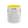 11oz Poodle Mug, Yellow, front view