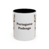 11oz Portuguese Podengo Mug, Black, front view