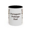 11oz Portuguese Podengo Dog Dad Mug, Black, front view