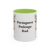 11oz Portuguese Podengo Dog Dad Mug, Light Green, front view