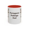 11oz Portuguese Podengo Dog Dad Mug, Red, front view