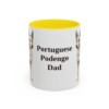 11oz Portuguese Podengo Dog Dad Mug, Yellow, front view