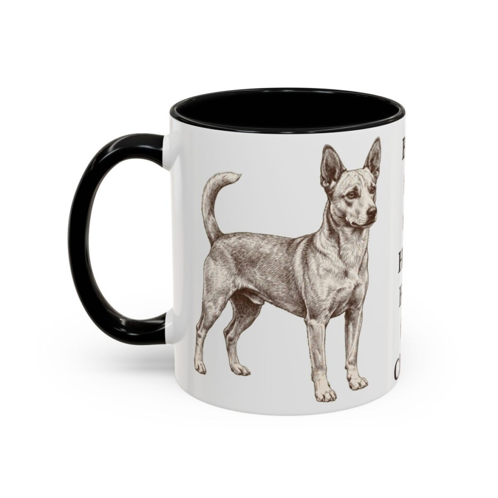 11oz-portuguese-podengo-mug-humor-black-left 11oz Funny Portuguese Podengo Mug, Black, left side view
