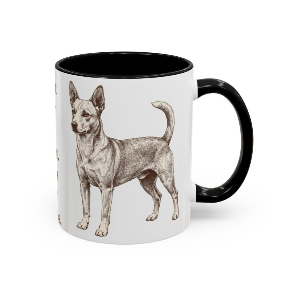 11oz-portuguese-podengo-mug-humor-black-right 11oz Funny Portuguese Podengo Mug, Black, right side view