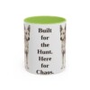 11oz-portuguese-podengo-mug-humor-light-green 11oz Funny Portuguese Podengo Mug, Light Green, front view