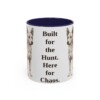 11oz-portuguese-podengo-mug-humor-navy 11oz Funny Portuguese Podengo Mug, Navy, front view