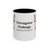 11oz-portuguese-podengo-mug-latin-black-front 11oz Portuguese Podengo Latin Mug, Black, front view