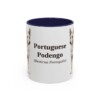 11oz-portuguese-podengo-mug-latin-navy 11oz Portuguese Podengo Latin Mug, Navy, front view