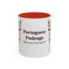 11oz-portuguese-podengo-mug-latin-red 11oz Portuguese Podengo Latin Mug, Red, front view