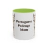 11oz-portuguese-podengo-mug-mom-light-green 11oz Portuguese Podengo Dog Mom Mug, Light Green, front view