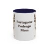 11oz-portuguese-podengo-mug-mom-navy 11oz Portuguese Podengo Dog Mom Mug, Navy, front view