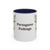 11oz Portuguese Podengo Mug, Navy, front view