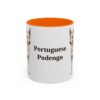 11oz Portuguese Podengo Mug, Orange, front view