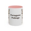 11oz Portuguese Podengo Mug, Pink, front view