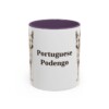 11oz Portuguese Podengo Mug, Purple, front view