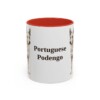 11oz Portuguese Podengo Mug, Red, front view