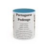 11oz Portuguese Podengo Mug, Light Blue, front view