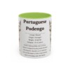 11oz Portuguese Podengo Mug, Light Green, front view