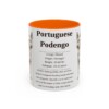 11oz Portuguese Podengo Mug, Orange, front view