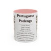 11oz Portuguese Podengo Mug, Pink, front view
