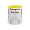 11oz Portuguese Podengo Mug, Yellow, front view
