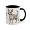 11oz Portuguese Podengo Pequeno Mug, Black, right side view