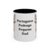11oz Portuguese Podengo Pequeno Dog Dad Mug, Black, front view