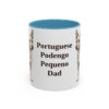 11oz Portuguese Podengo Pequeno Dog Dad Mug, Light Blue, front view
