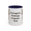 11oz Portuguese Podengo Pequeno Dog Dad Mug, Navy, front view