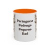 11oz Portuguese Podengo Pequeno Dog Dad Mug, Orange, front view