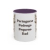 11oz Portuguese Podengo Pequeno Dog Dad Mug, Purple, front view