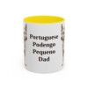 11oz Portuguese Podengo Pequeno Dog Dad Mug, Yellow, front view