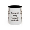 11oz Funny Portuguese Podengo Pequeno Mug, Black, front view