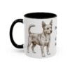 11oz Funny Portuguese Podengo Pequeno Mug, Black, left side view