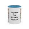 11oz Funny Portuguese Podengo Pequeno Mug, Light Blue, front view