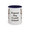 11oz Funny Portuguese Podengo Pequeno Mug, Navy, front view
