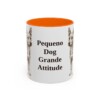 11oz Funny Portuguese Podengo Pequeno Mug, Orange, front view