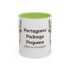 11oz Portuguese Podengo Pequeno Latin Mug, Light Green, front view